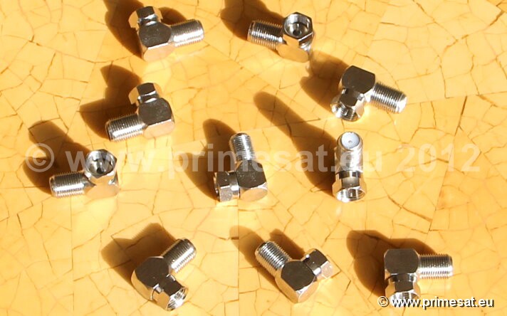 Right Angle F connector adaptor